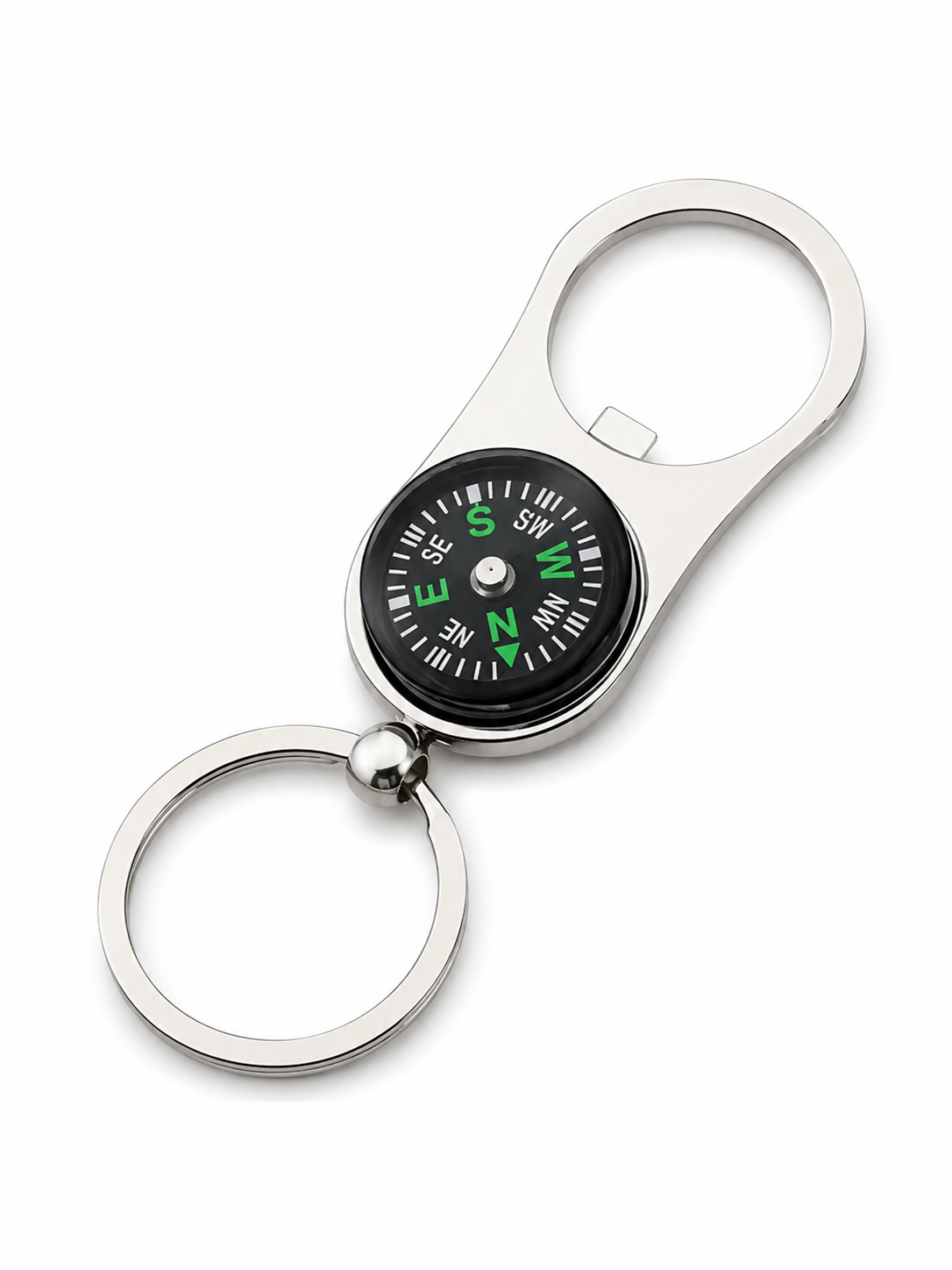 COMPASS & BOTTLE OPENER KEYCHAIN